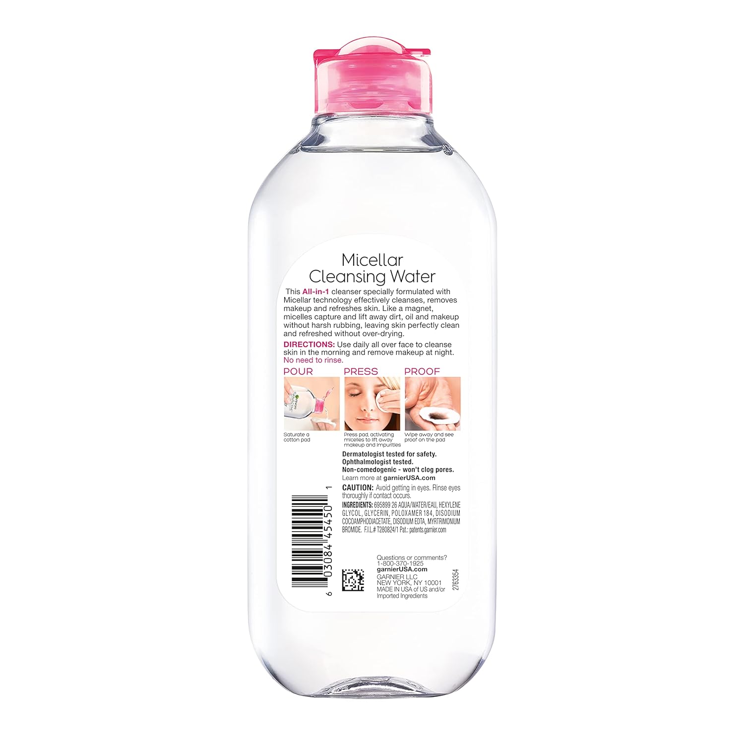 Garnier SkinActive Micellar Water for All Skin Types, Facial Cleanser & Makeup Remover, 13.5 fl. Oz, 1 count (Packaging May Vary) - Image 2